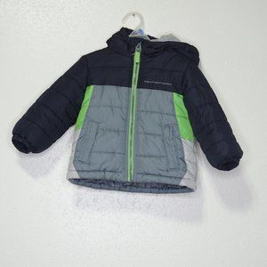 WeatherTamer Toddler Puffer Coat Winter Jacket Warm Gray Navy Green 18M